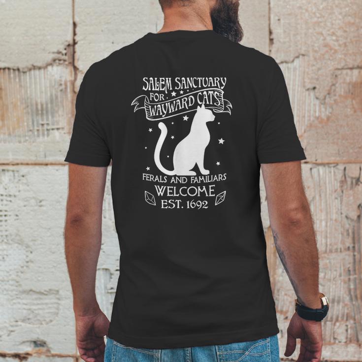 Witch Salem Sanctuary For Wayward Black Cats 1692 Gift Mens Back Print T-shirt Funny Gifts