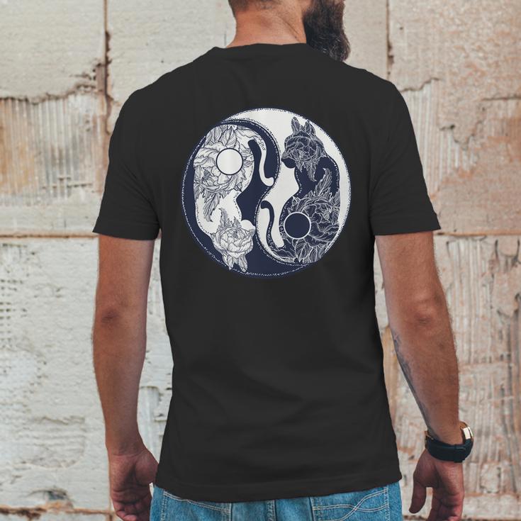 Yin Yang Cat Logo Mens Back Print T-shirt Funny Gifts