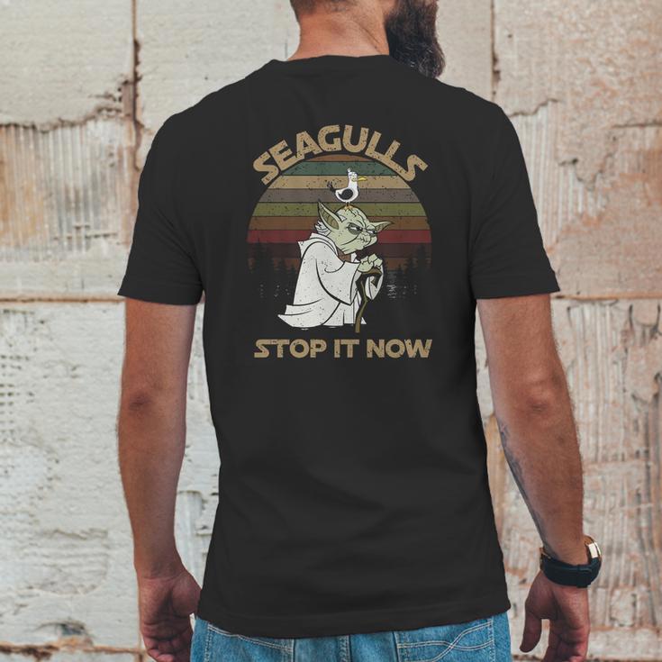 Yoda Seagulls Stop It Now Vintage Shirt Mens Back Print T-shirt Funny Gifts