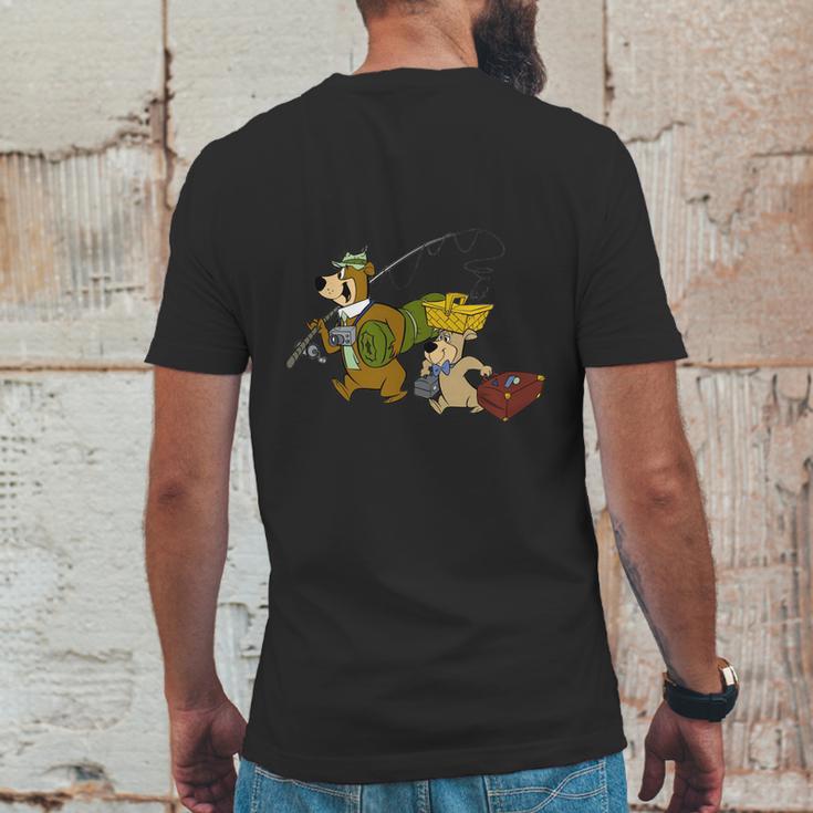 Yogi Bear Fishing Mens Back Print T-shirt Funny Gifts