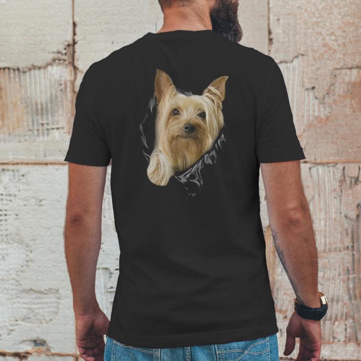 Yorkshire Terriers Mens Back Print T-shirt Funny Gifts