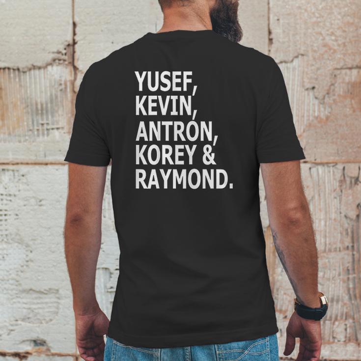 Yusef Kevin Antron Korey And Raymond Mens Back Print T-shirt Funny Gifts