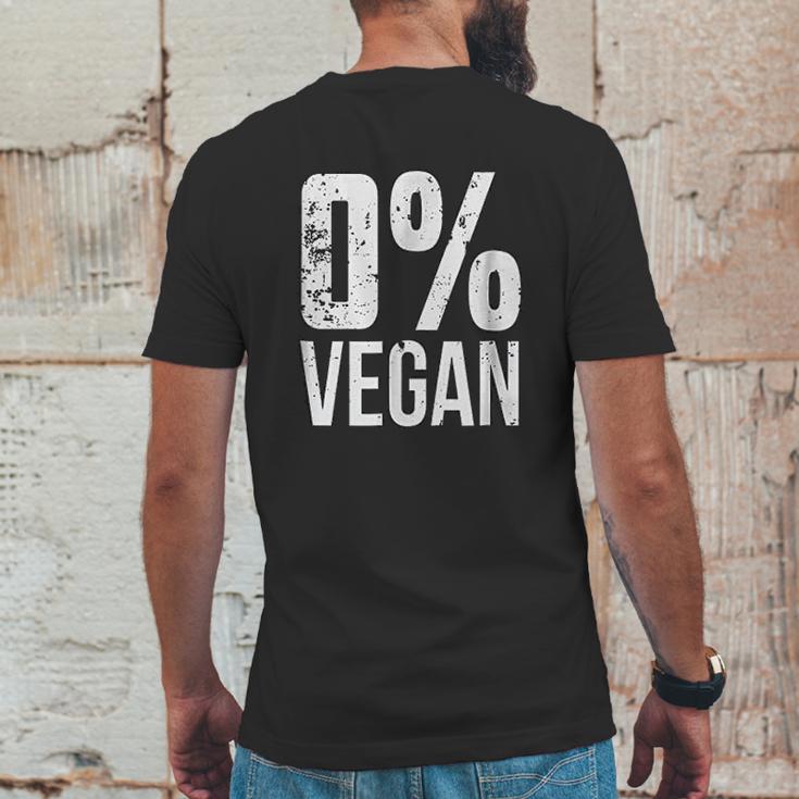 Zero Percent Vegan Funny Bbq Carnivore Meat Eater Mens Back Print T-shirt Funny Gifts