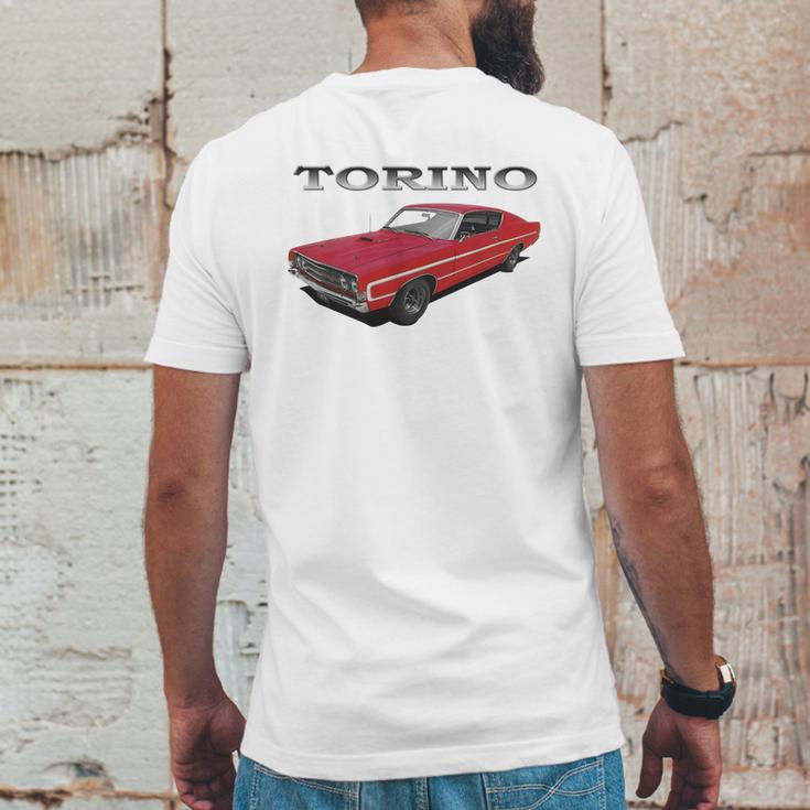 1969 Ford Torino Gt Front Red Mens Back Print T-shirt Funny Gifts