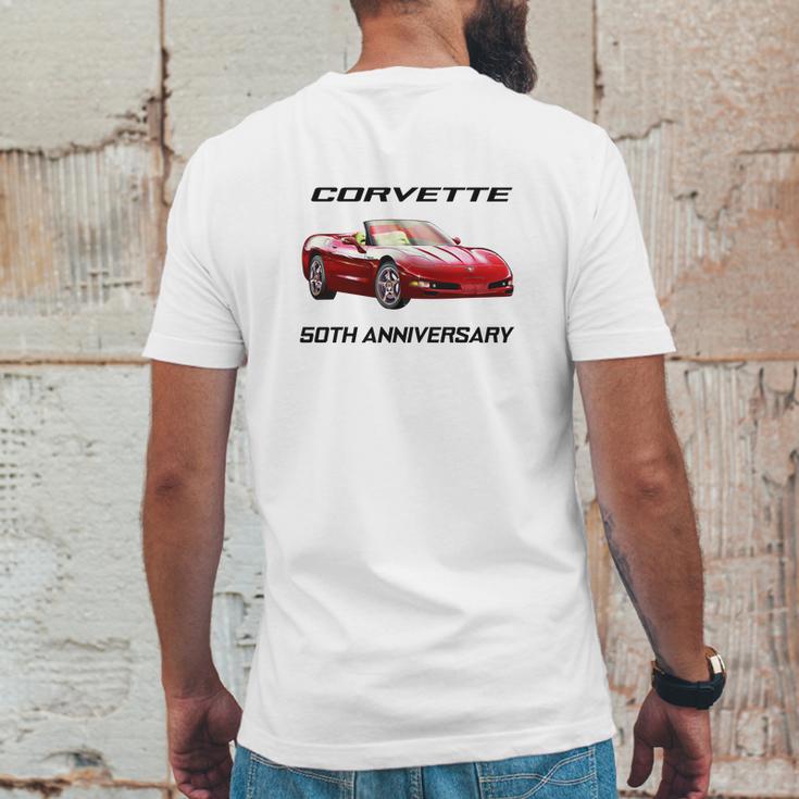 2003 Corvette 50Th Anniversary Convertible GrayShirt Mens Back Print T-shirt Funny Gifts