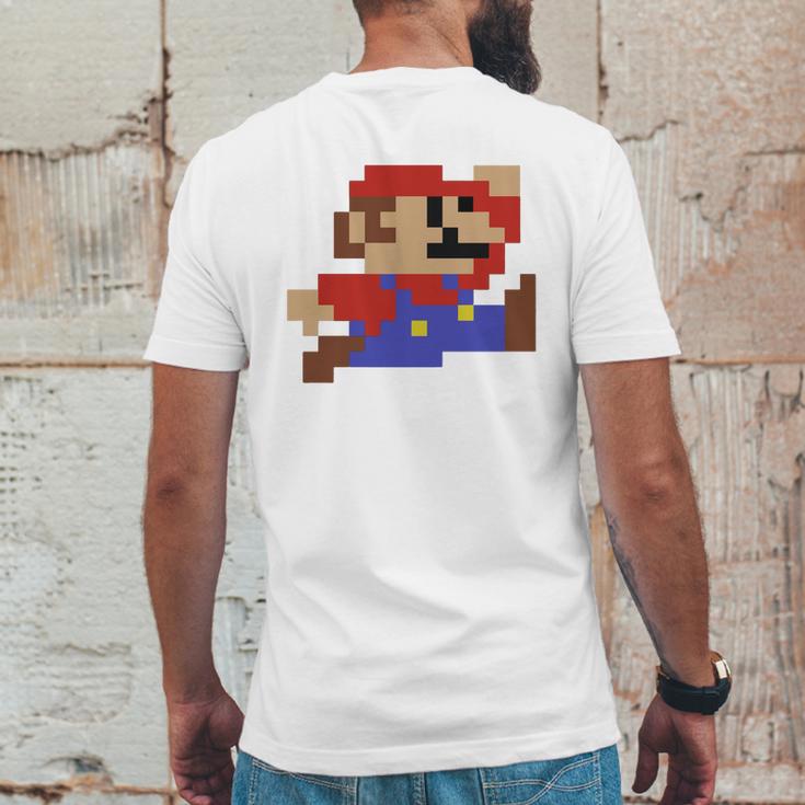 8-Bit Mario Nintendo Jumping Mens Back Print T-shirt Funny Gifts