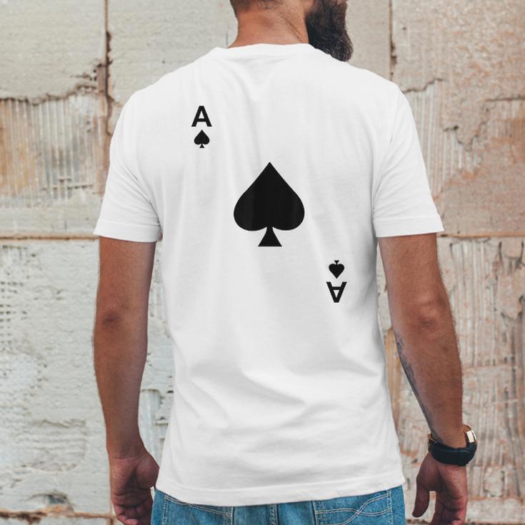 Ace Of Spades Blackjack Cards Poker Mens Back Print T-shirt Funny Gifts