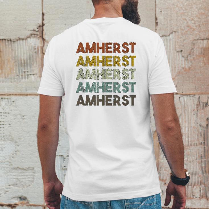 Amherst Massachusetts Retro Vintage Mens Back Print T-shirt Funny Gifts