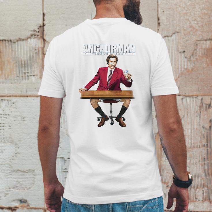 Anchorman Ron Burgundy Mens Back Print T-shirt Funny Gifts