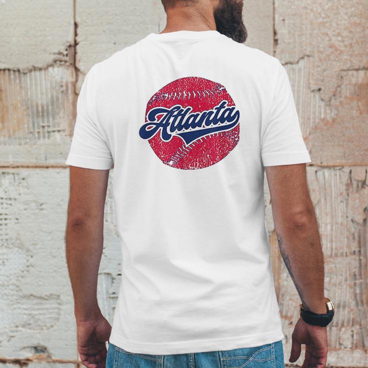 Atlanta Baseball | Atl Vintage Georgia Baseball Mens Back Print T-shirt