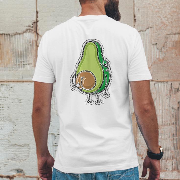 Avocado Seed Fat Funny Vegan Big Scratching Mens Back Print T-shirt Funny Gifts