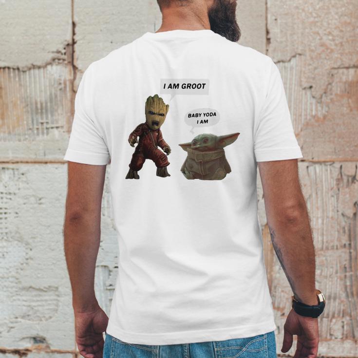 Baby Groot I Am Groot Baby Yoda I Am Mens Back Print T-shirt Funny Gifts