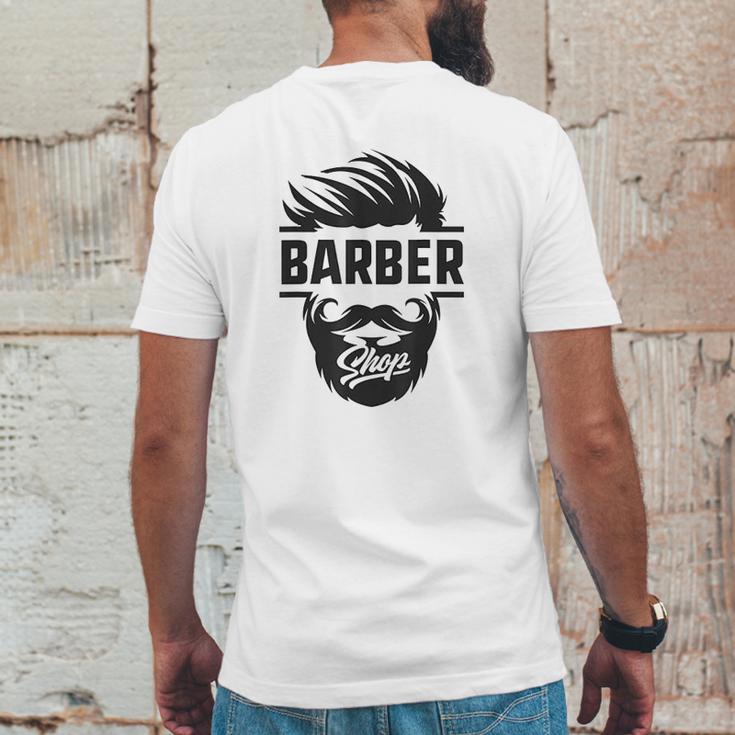 Barber Shop Apron Combo Blade Case Station Hair Set Mens Back Print T-shirt Funny Gifts