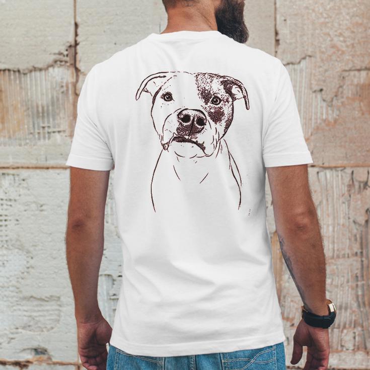 Bare Dexter The Pitbull Dog Triblend Mens Back Print T-shirt Funny Gifts