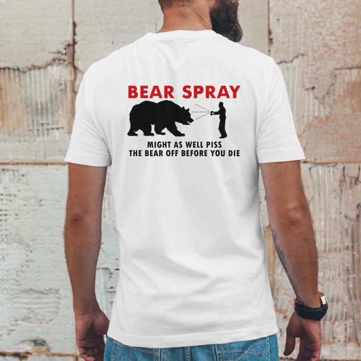 Bear Spray Mens Back Print T-shirt Funny Gifts