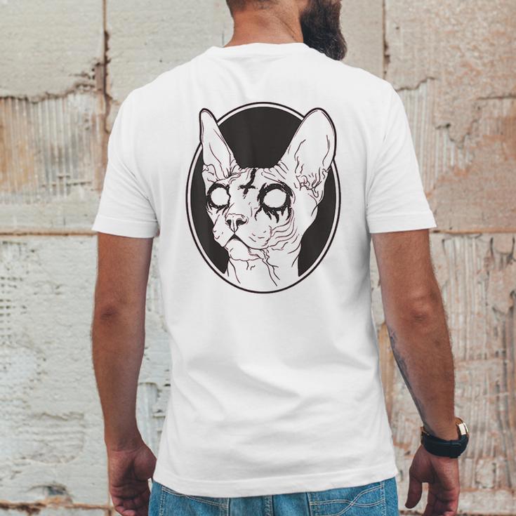 Black Metal Sphynx Cat I Pastel Goth And Death Metal Mens Back Print T-shirt Funny Gifts