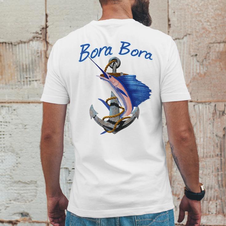 Bora Bora Deep Sea Fishing Sailfish Mens Back Print T-shirt Funny Gifts