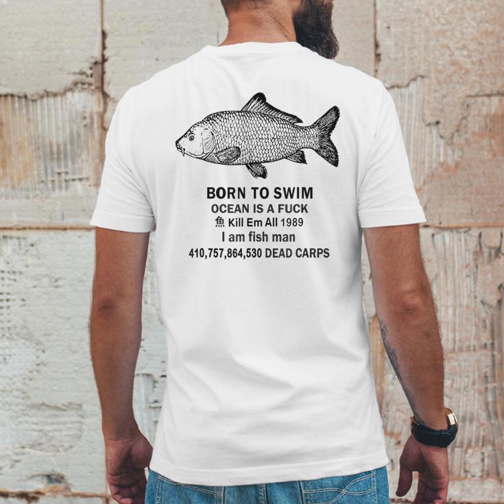 Born To Swim Ocean Is A Fuck Kill Em All 1989 Mens Back Print T-shirt Funny Gifts