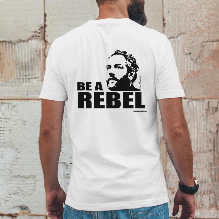 Breitbart - Be A Rebel - Orange Mens Back Print T-shirt Funny Gifts