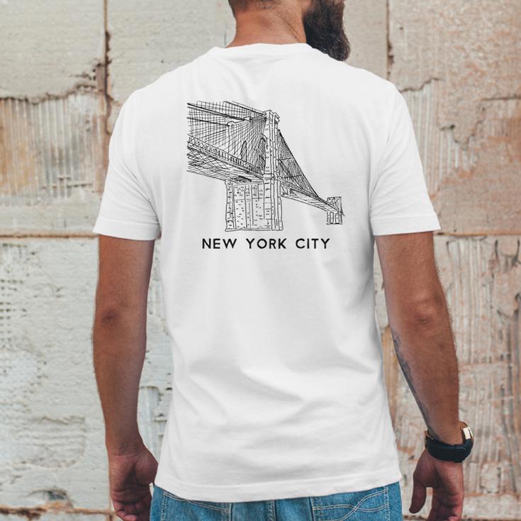 Brooklyn Bridge New York City Ny Mens Back Print T-shirt Funny Gifts