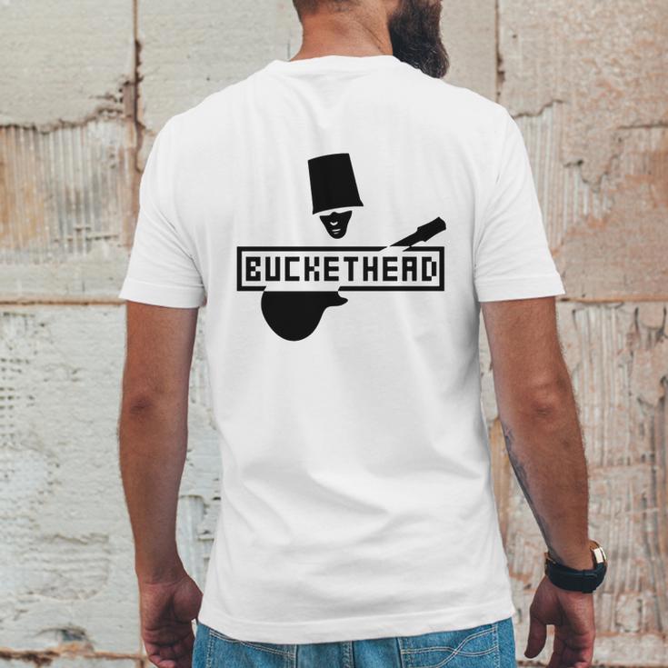 Buckethead Retro Guitar T-Shirt Mens Back Print T-shirt Funny Gifts