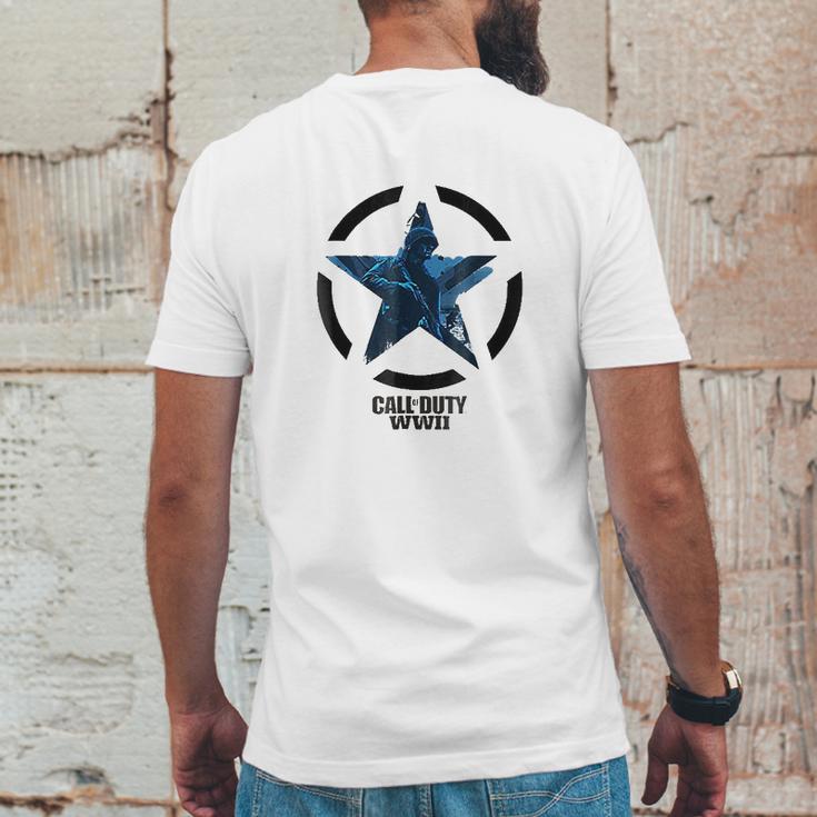 Call Of Duty Wwii Beach Front Line Mens Back Print T-shirt Funny Gifts