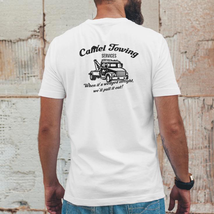 Camel Towing Fun Mens Back Print T-shirt Funny Gifts