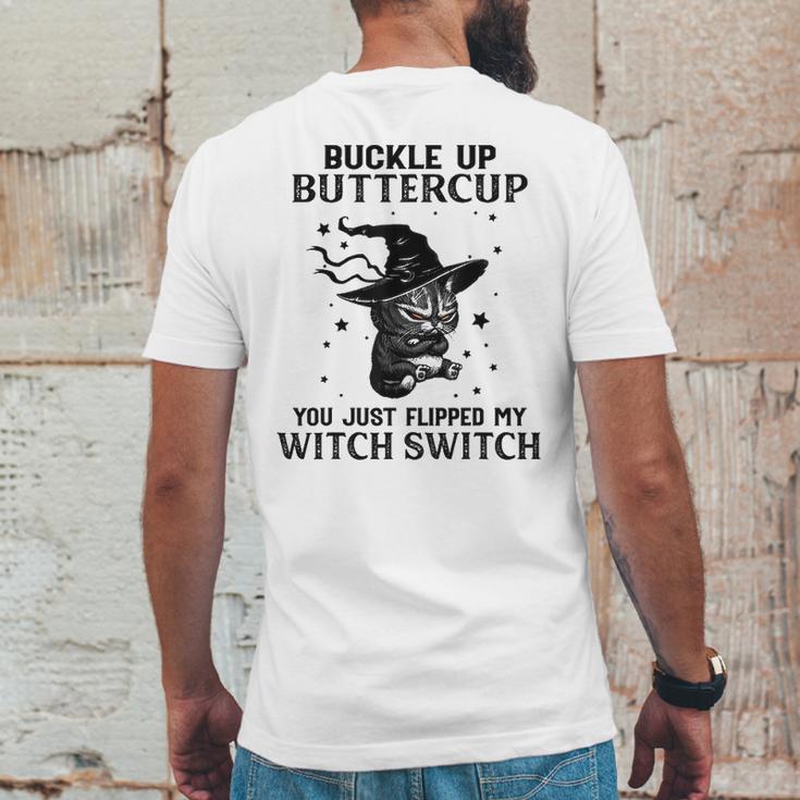 Cat Buckle Up Buttercup You Just Flipped My Witch Switch 3 Mens Back Print T-shirt Funny Gifts