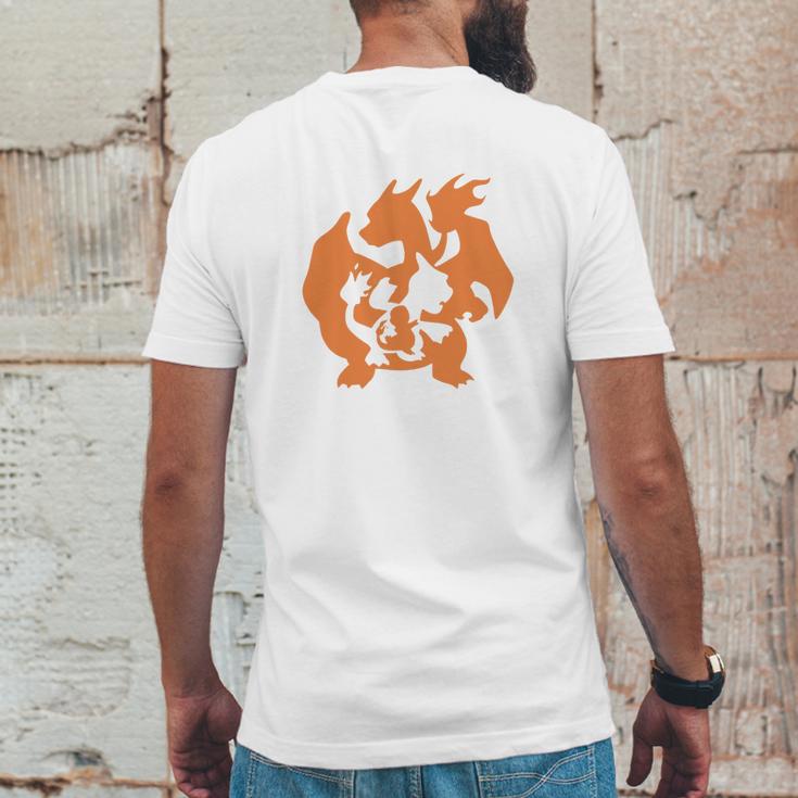 Charmander Evolution Mens Back Print T-shirt Funny Gifts