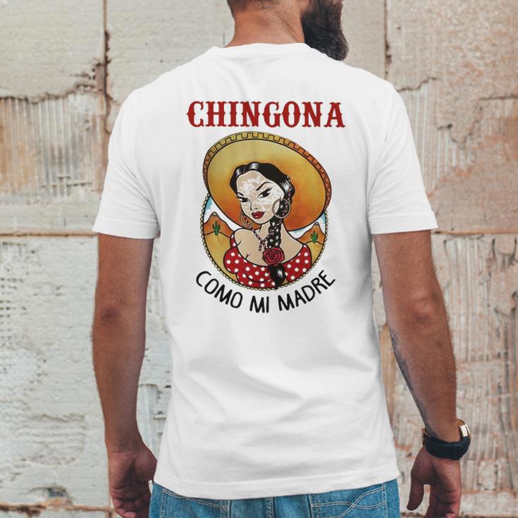 Chigona Como Mi Madre Mens Back Print T-shirt Funny Gifts