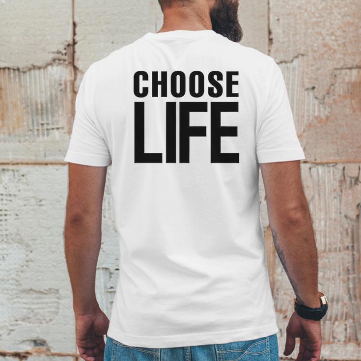 Choose Life Retro 80S Mens Back Print T-shirt Funny Gifts