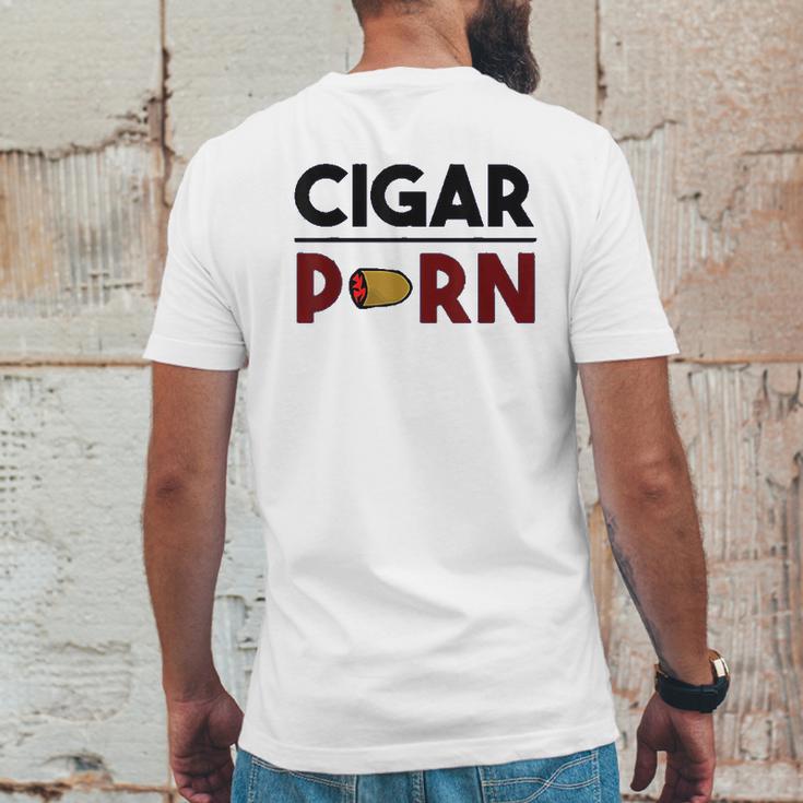 Cigar Porn Cut Cigar Gift For Men Cigar Mens Back Print T-shirt Funny Gifts