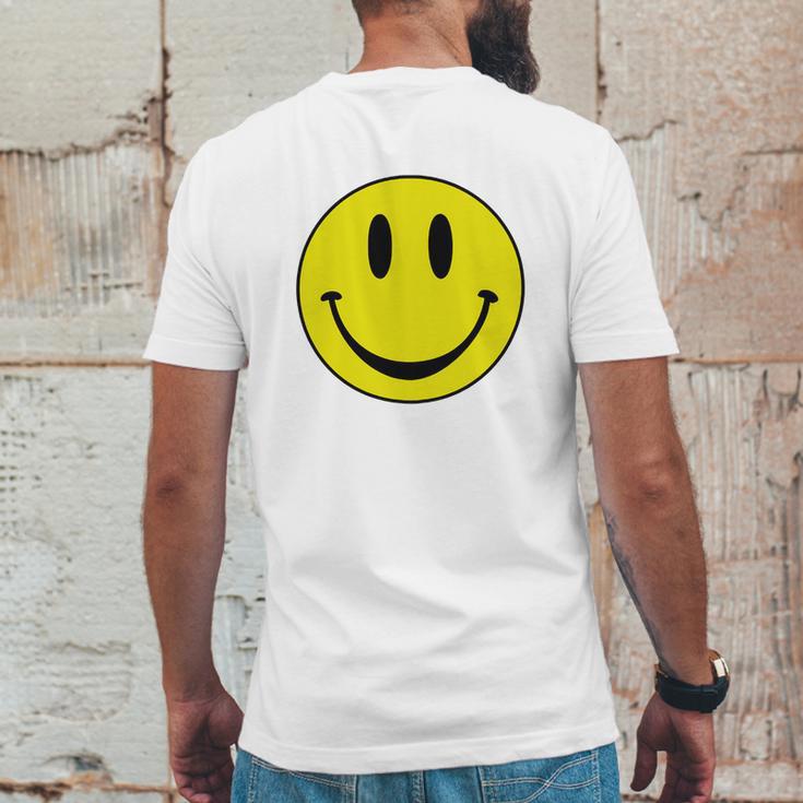 Classic Smiley FaceShirt Mens Back Print T-shirt Funny Gifts