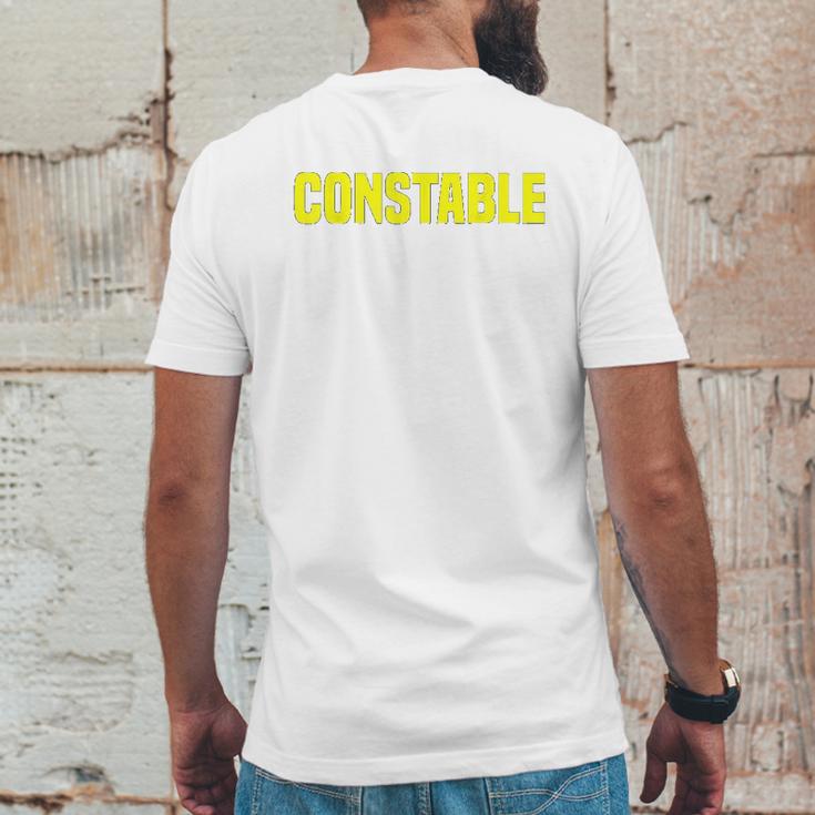 Constable Office Police Department Mens Back Print T-shirt Funny Gifts