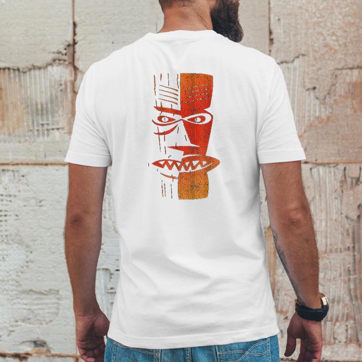 Cool Retro Island Polynesian Tiki Head Mens Back Print T-shirt Funny Gifts