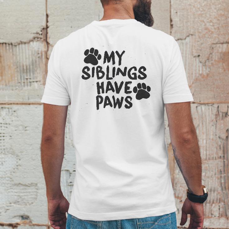 Creeper My Siblings Have Paws Funny Cool Cute Dog Cat Mens Back Print T-shirt Funny Gifts