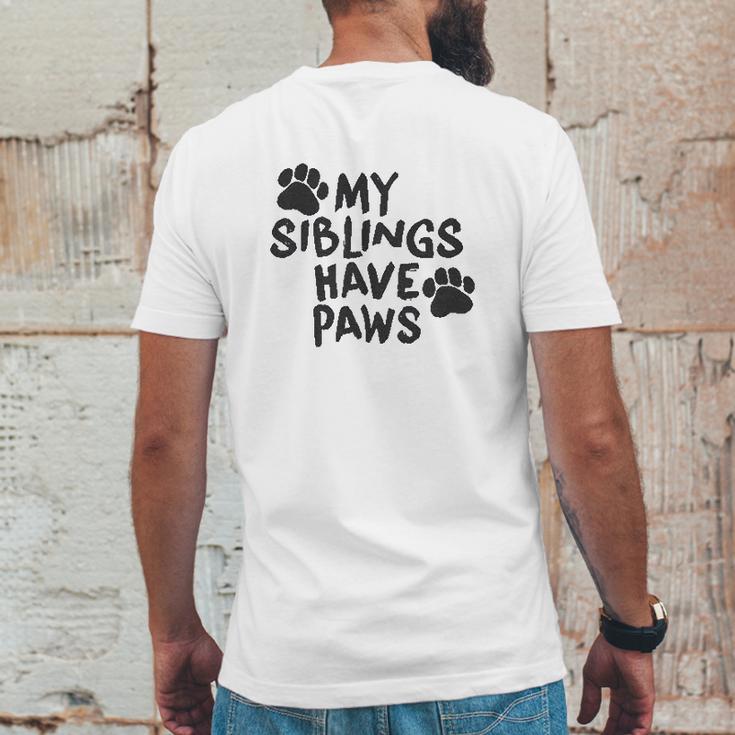 Creeper My Siblings Have Paws Funny Cool Cute Dog Cat New Baby Mens Back Print T-shirt Funny Gifts