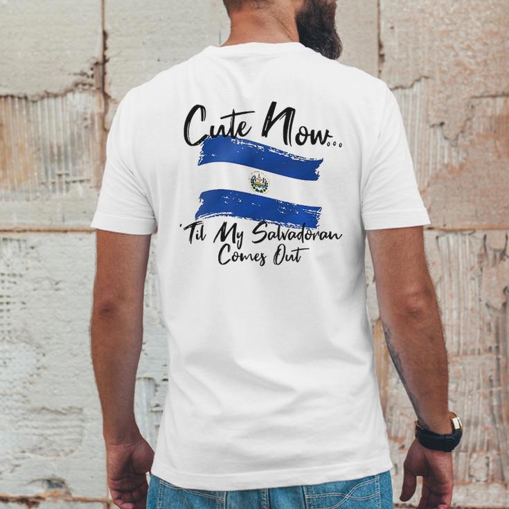 Cute Now Ladies El Salvador Til My Salvadoran Comes Out Mens Back Print T-shirt Funny Gifts