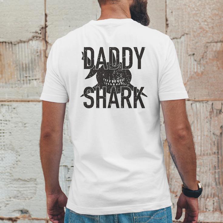 Daddy Shark Printed Graphic Dad Birthday Gifts Mens Back Print T-shirt Funny Gifts