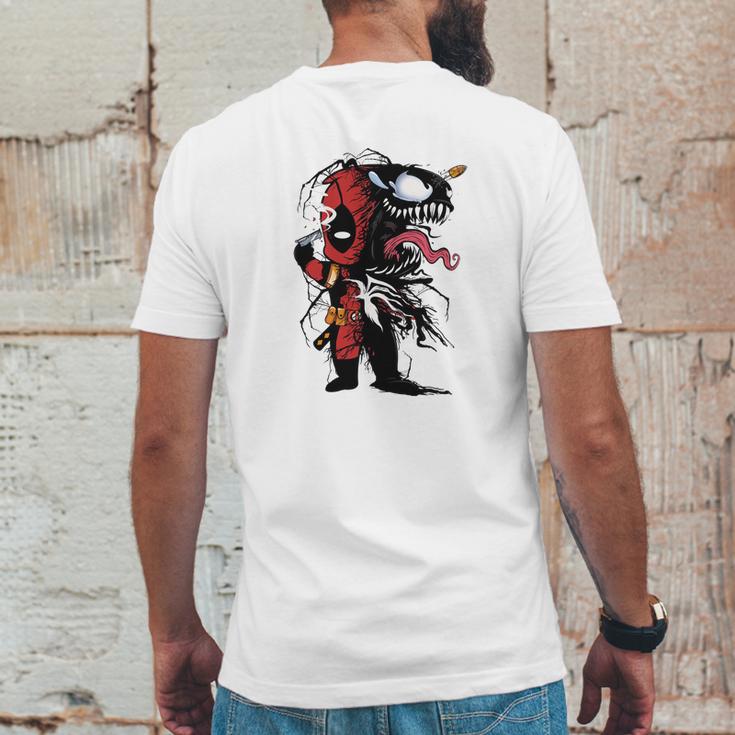 Deadpool Venom Mens Back Print T-shirt Funny Gifts