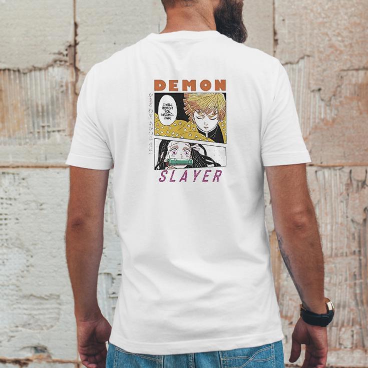 Demon Slayer Comic Mens Back Print T-shirt Funny Gifts