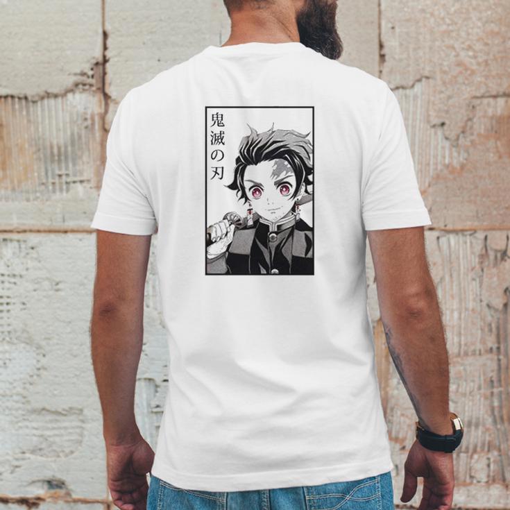 Demon Slayer Tanjiro Kamado And Nezuko Kamado Mens Back Print T-shirt Funny Gifts