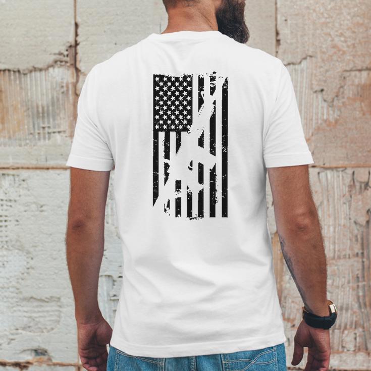 Dion Wear Ar15 American Flag M4 Mens Back Print T-shirt Funny Gifts