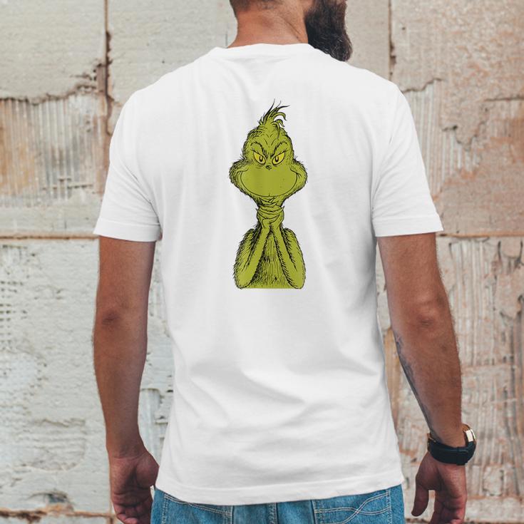 Dr Seuss Classic Sly Grinch Mens Back Print T-shirt Funny Gifts