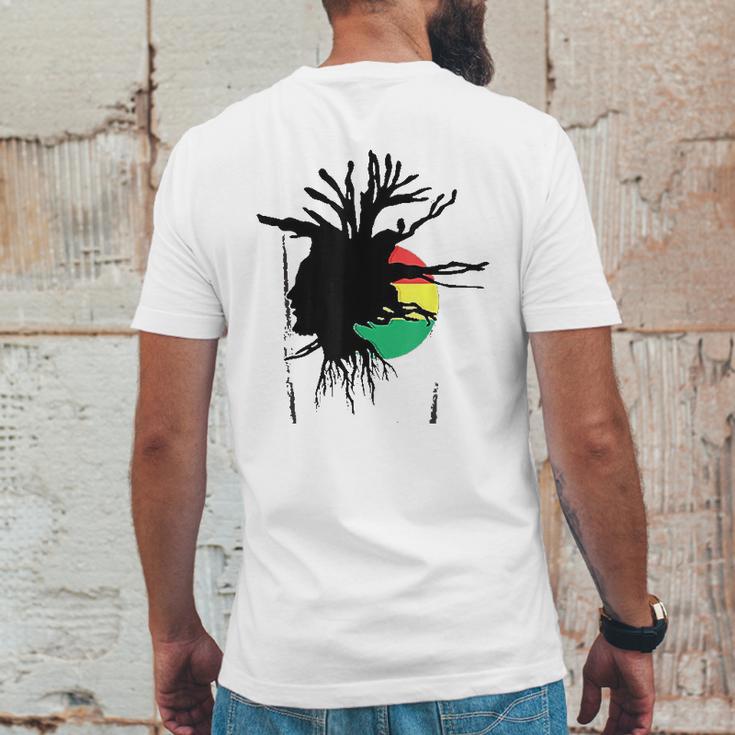 Dreads Ethiopian Flag Mens Back Print T-shirt Funny Gifts