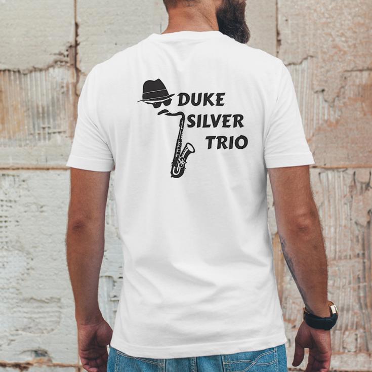 Duke Silver Trio Ron Saxophone Pawnee Jazz Music Mens Back Print T-shirt Funny Gifts