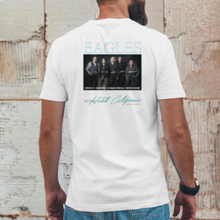 Eagles Played Beginning To End Hotel California Signatures Mens Back Print T-shirt Funny Gifts