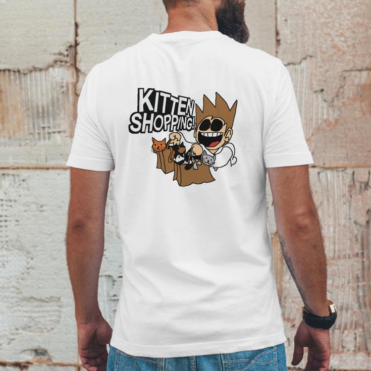 Eddsworld Kitten Shopping Mens Back Print T-shirt Funny Gifts