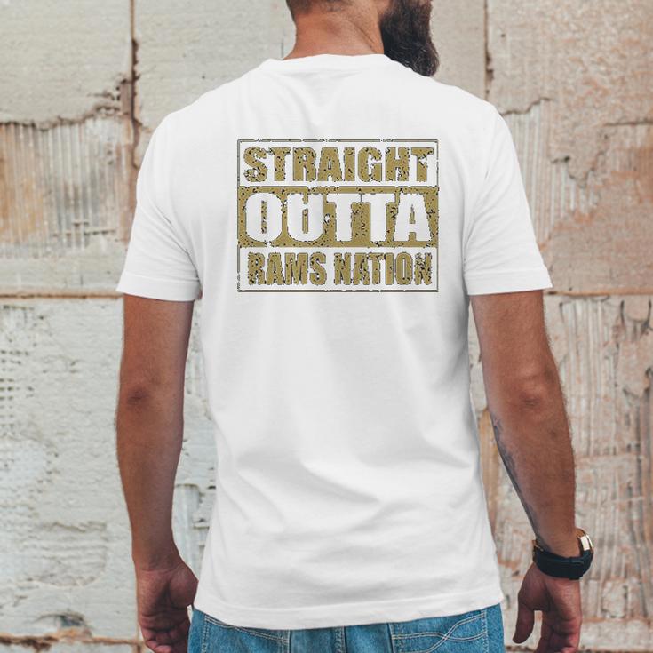 Expression Straight Outta Rams Nation Football Mens Back Print T-shirt Funny Gifts