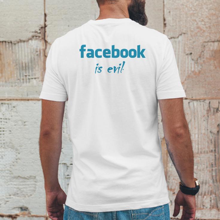 Facebook Is Evil Mens Back Print T-shirt Funny Gifts